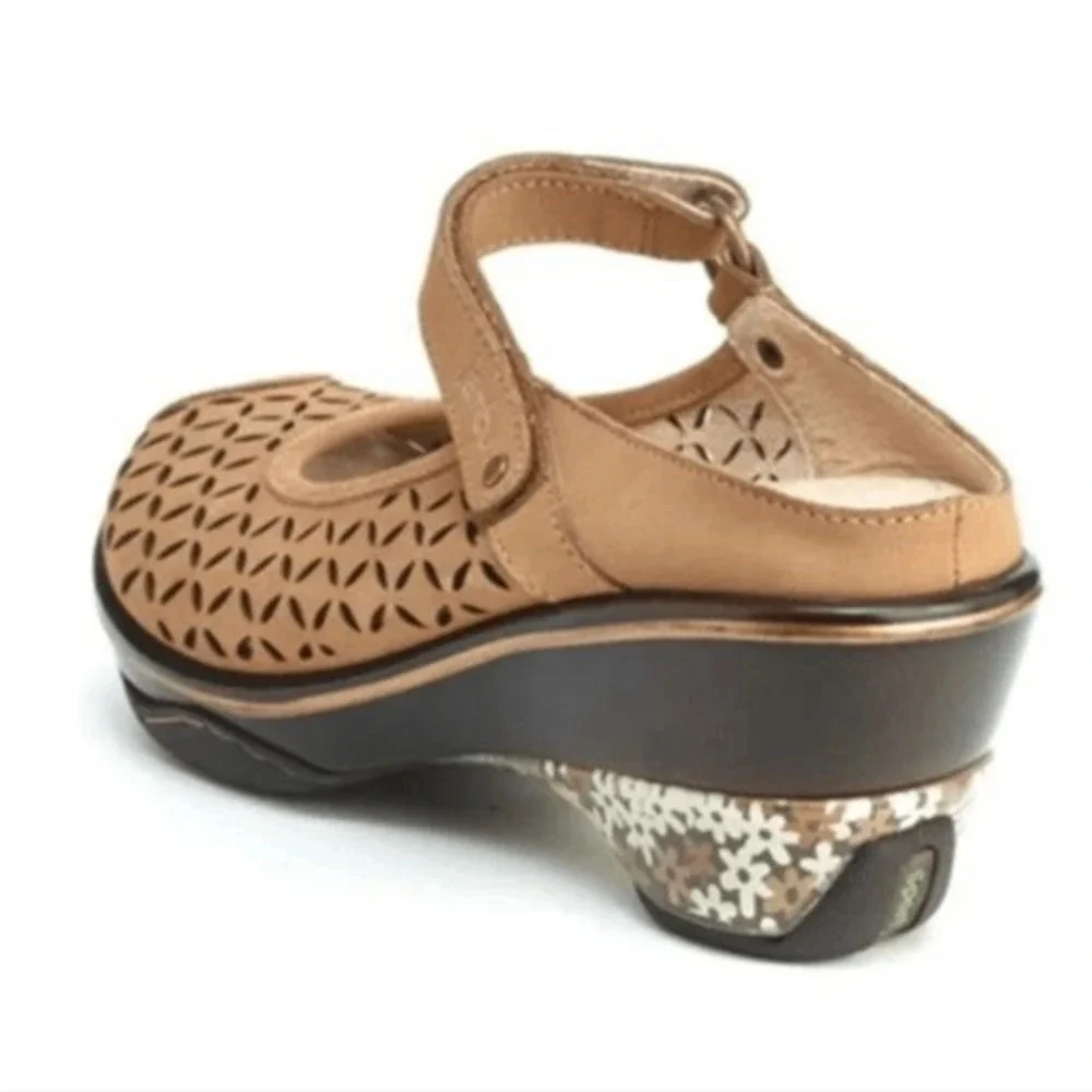 Jambu J-41 Women's Journey Encore‎ Wedge Leather Sandal Size 7